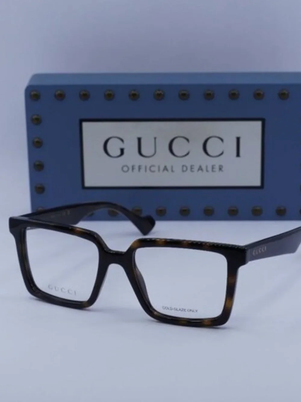 Gucci GG1540O 002 Square Eyeglasses 52mm Dark Havana